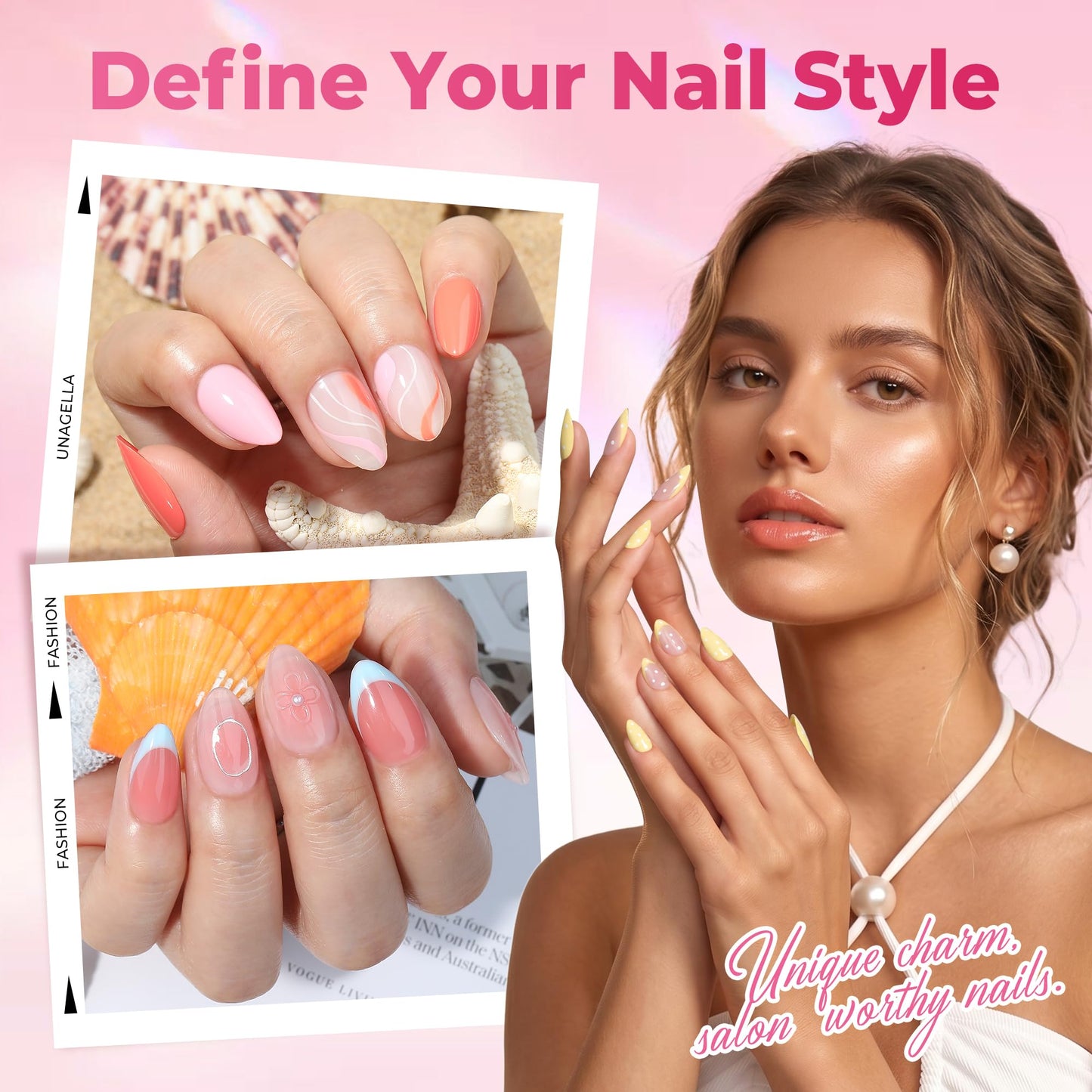 UNA GELLA Short Almond Nail Tips: 450PCS Short Fake Acrylic Nail Tips 15 Sizes Soft Pre-shape Press On Nails Almond For Full Cover Nails Extension Beauty and Personal Care UNA GELLA