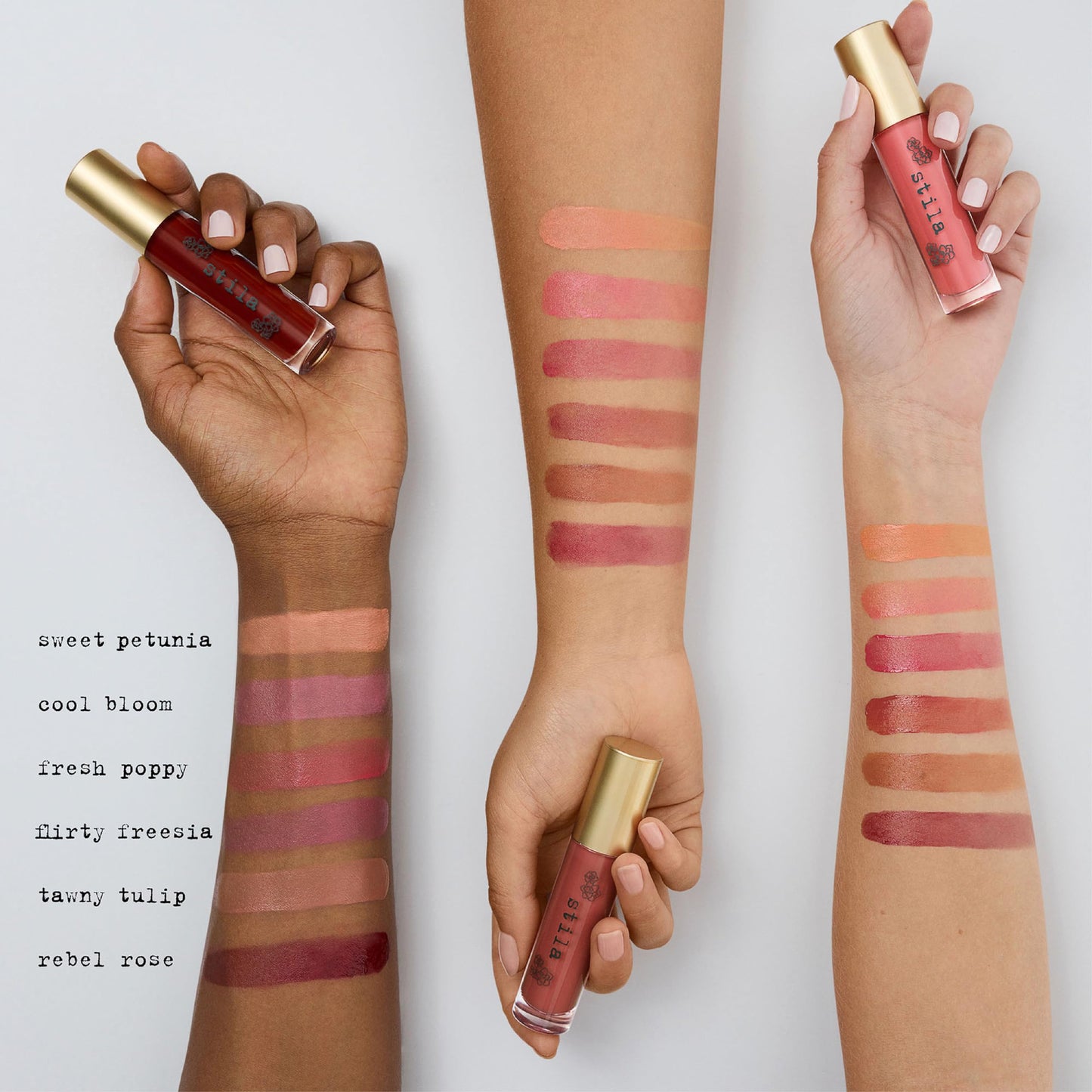 Stila Convertible Color Nourishing Liqua-Tint, Fresh Poppy | Hydrating Liquid Blush & Lip Tint with Hyaluronic Acid | Lightweight Skin-Boosting Liquid