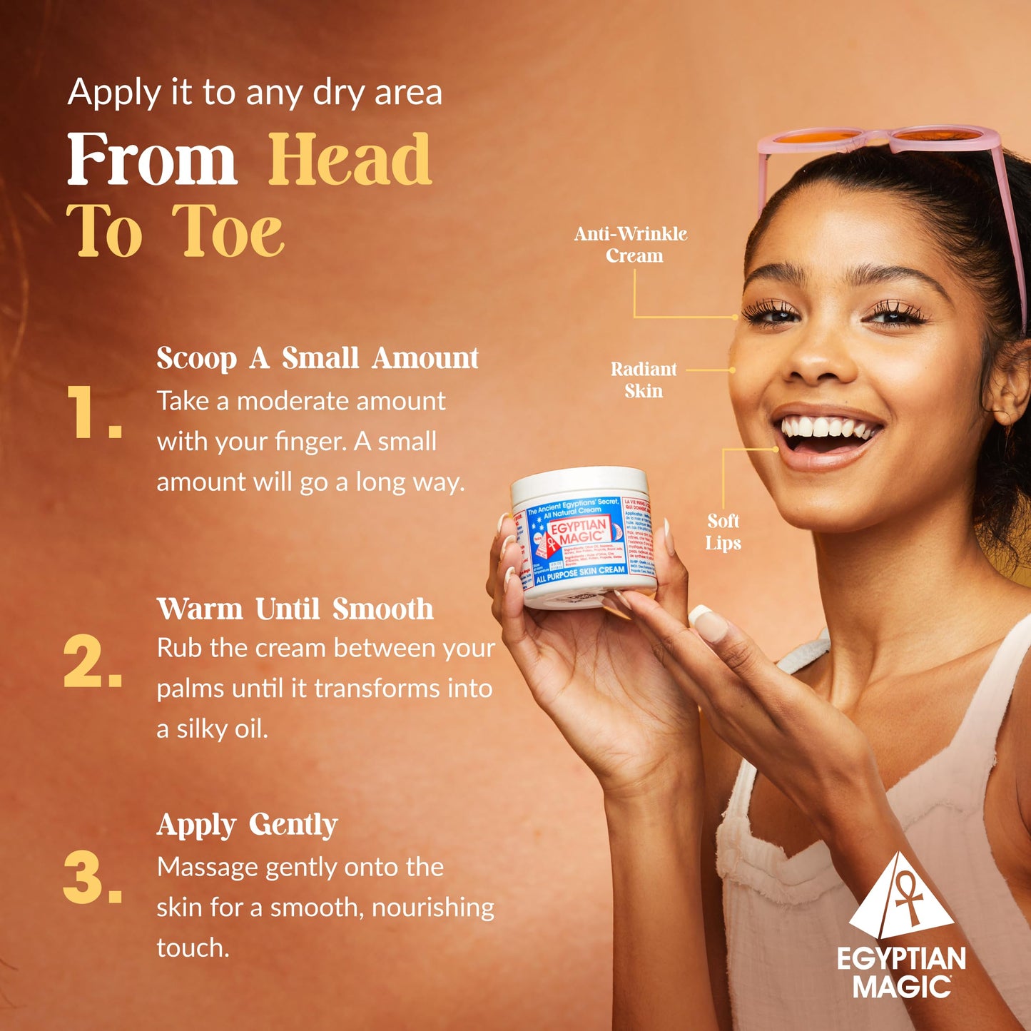 Egyptian Magic - All Purpose Face, Body, and Dry Skin Moisturizing Cream, Skin Protectant for Women & Men, Eczema Care Healing Balm, Scar Treatment