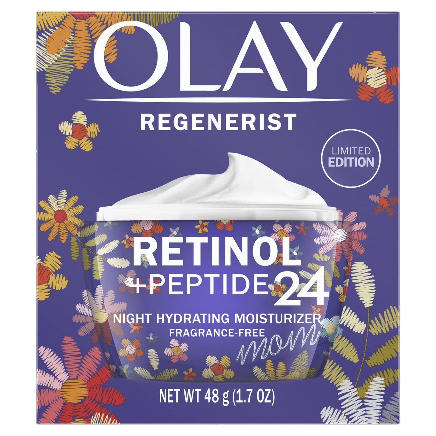 Olay Regenerist Retinol 24 Night Facial Moisturizer, Anti-Aging Night Cream Limited Edition, 1.7 fl oz