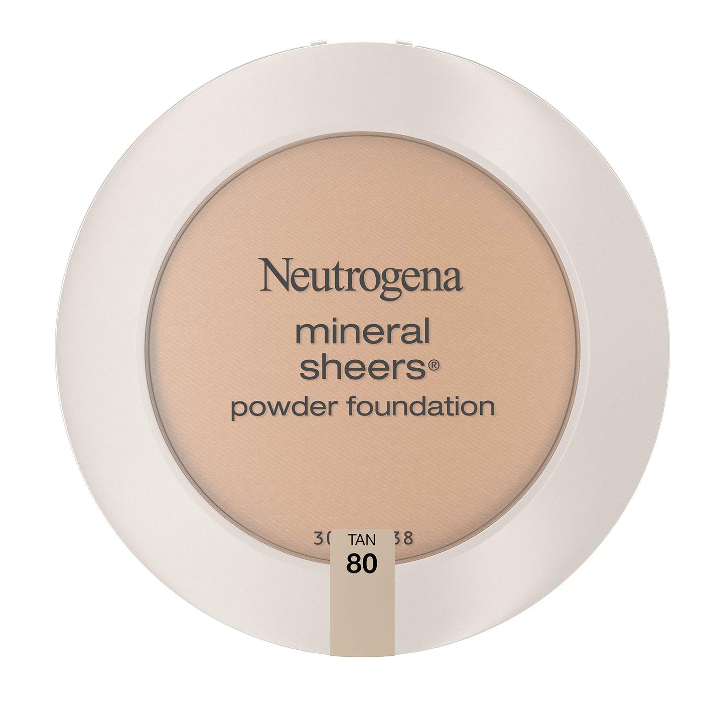 Neutrogena Mineral Sheers Compact Powder Foundation, Lightweight & Oil-Free Mineral Foundation, Fragrance-Free, Tan 80, .34 oz