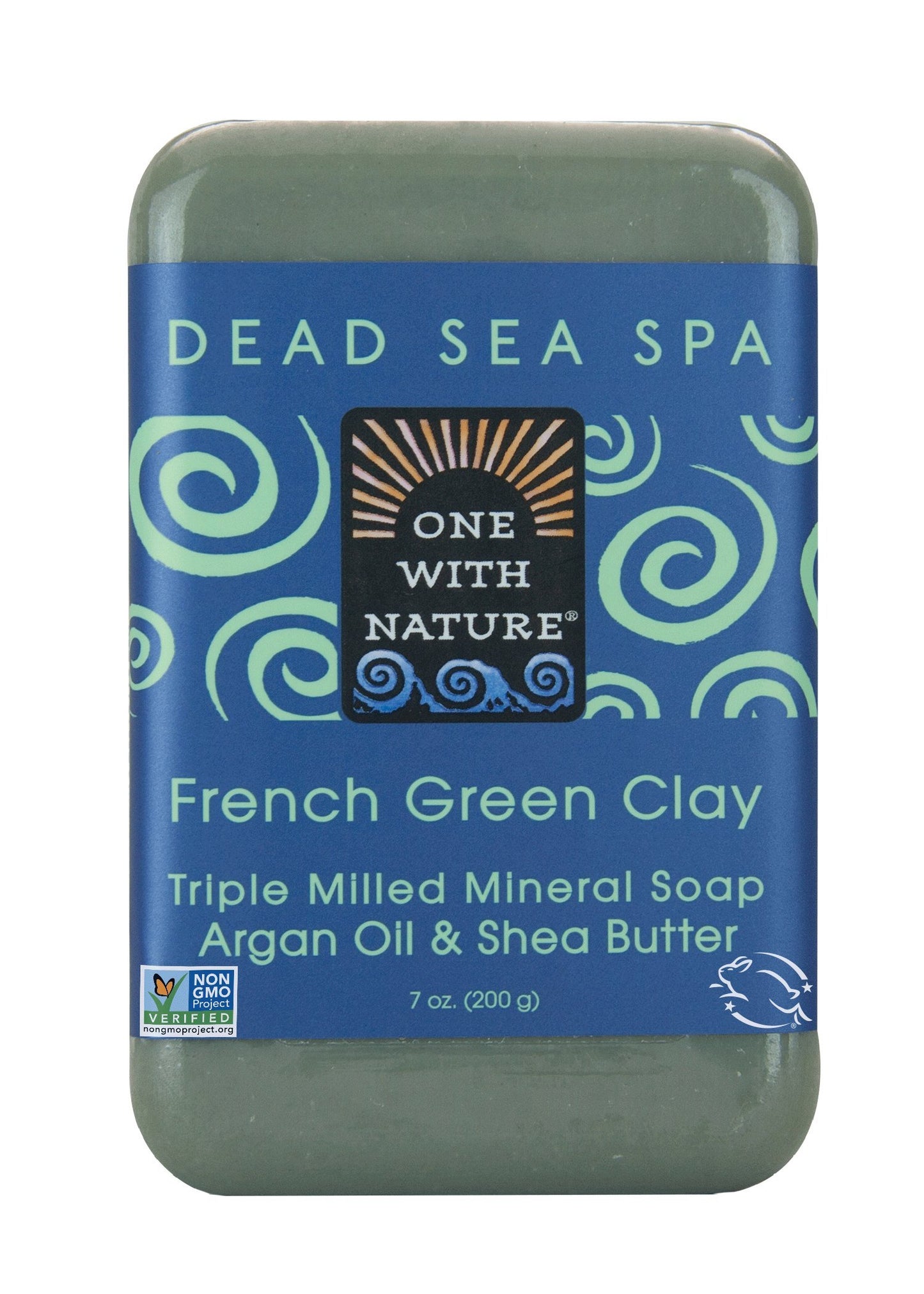One With Nature Dead Sea Salt French Clay Soap 7 oz