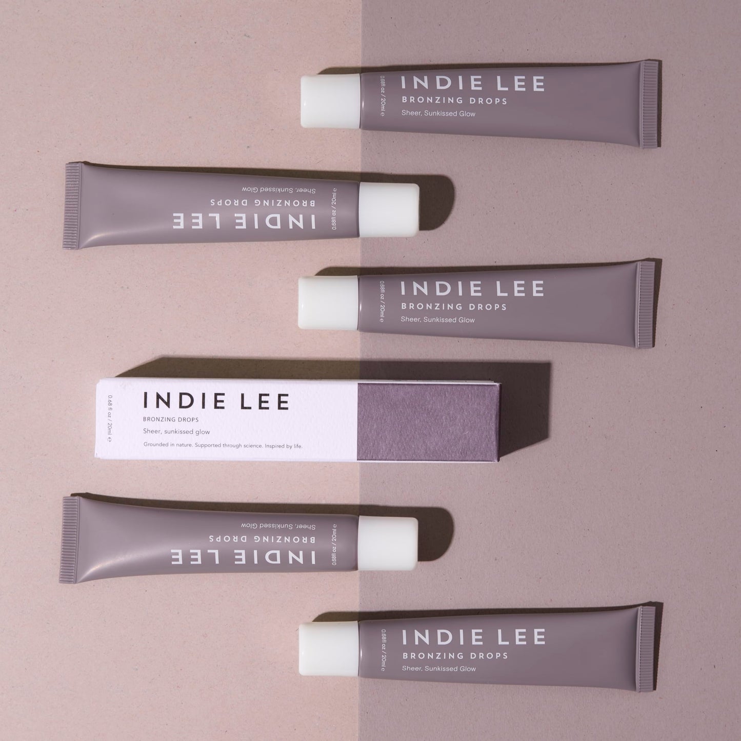 Indie Lee Bronzing Drops for Face & Body - Hydrating Face Makeup for a Sheer Glow - Liquid Bronzer & Highlighter with Niacinamide & Squalane