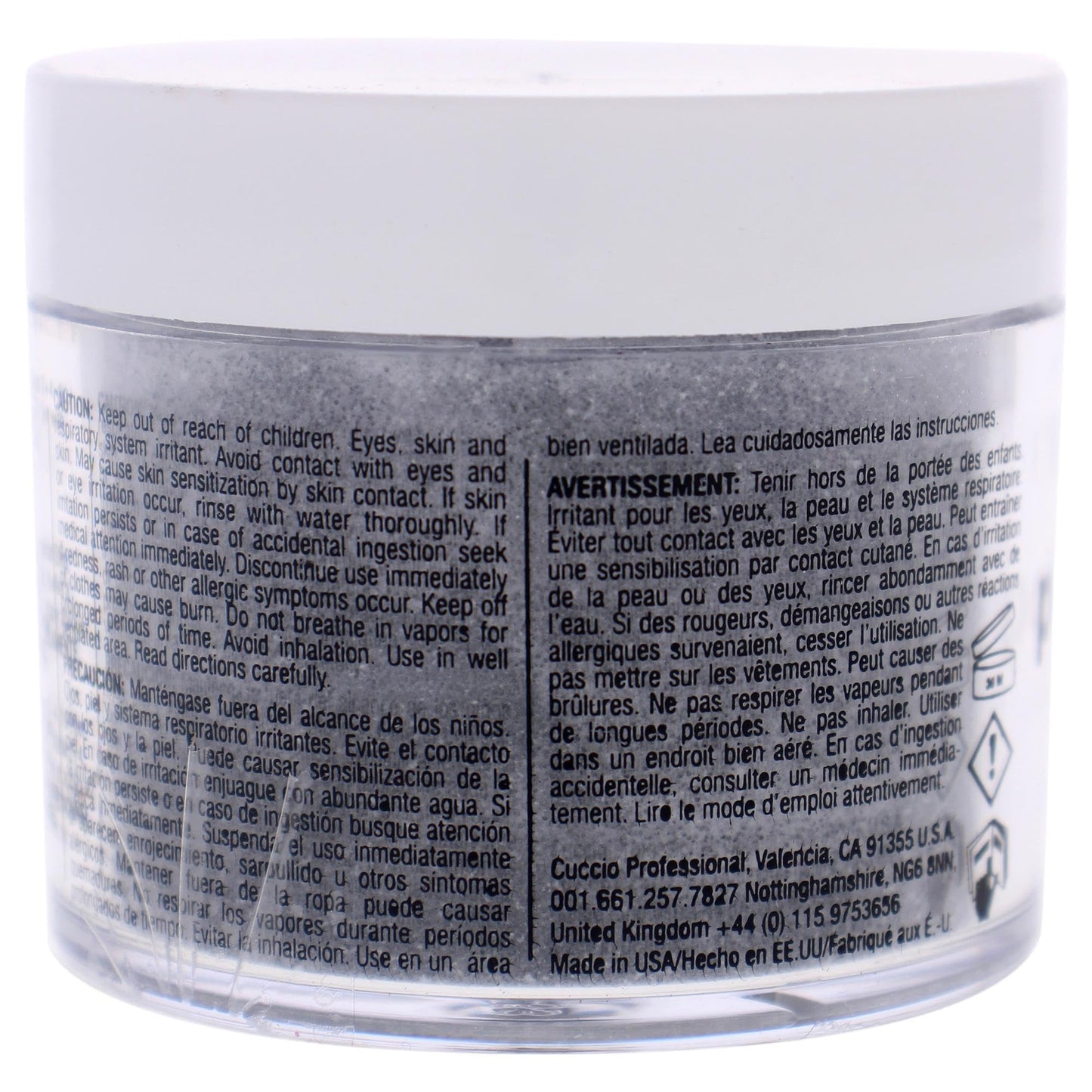 Cuccio Pro Powder Polish Dip, Black Glitter, Nail Lacquer for Manicures & Pedicures, Easy & Fast Application/Removal, No LED/UV Light Needed Beauty & Personal Care Cuccio