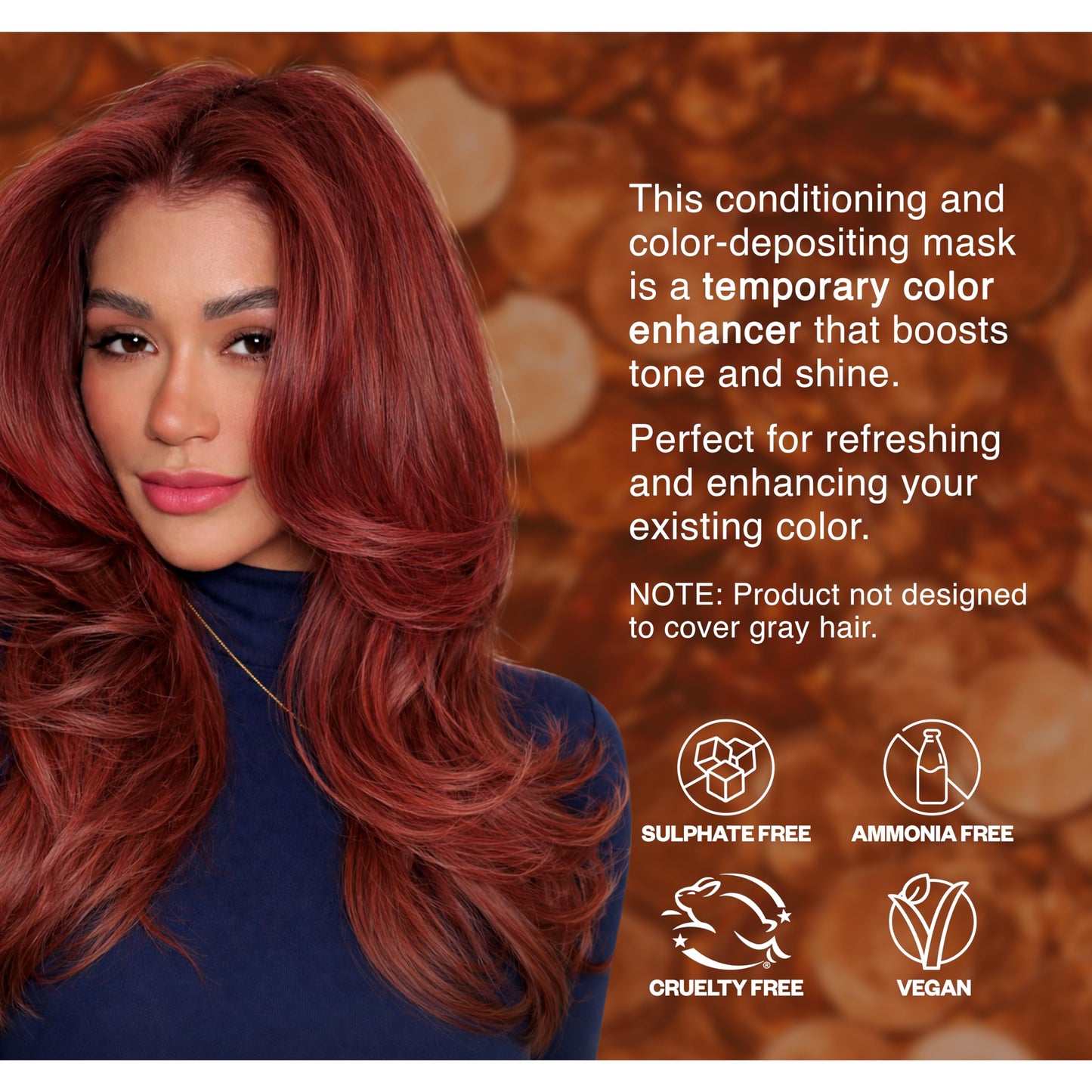 IGK On The Money | Fiery Copper Hair Gloss + Color Depositing Mask | Boost Shine, Enhance Copper Tones, Refresh Color | Semi Permanent Conditioning