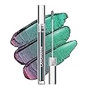 LANGMANNI Liquid Glitter Eyeshadow Chameleon Eyeshadow Makeup,Metallic Changing Long-lasting Holographic Glitter Multichrome Eyeshadows (A-Peacock)