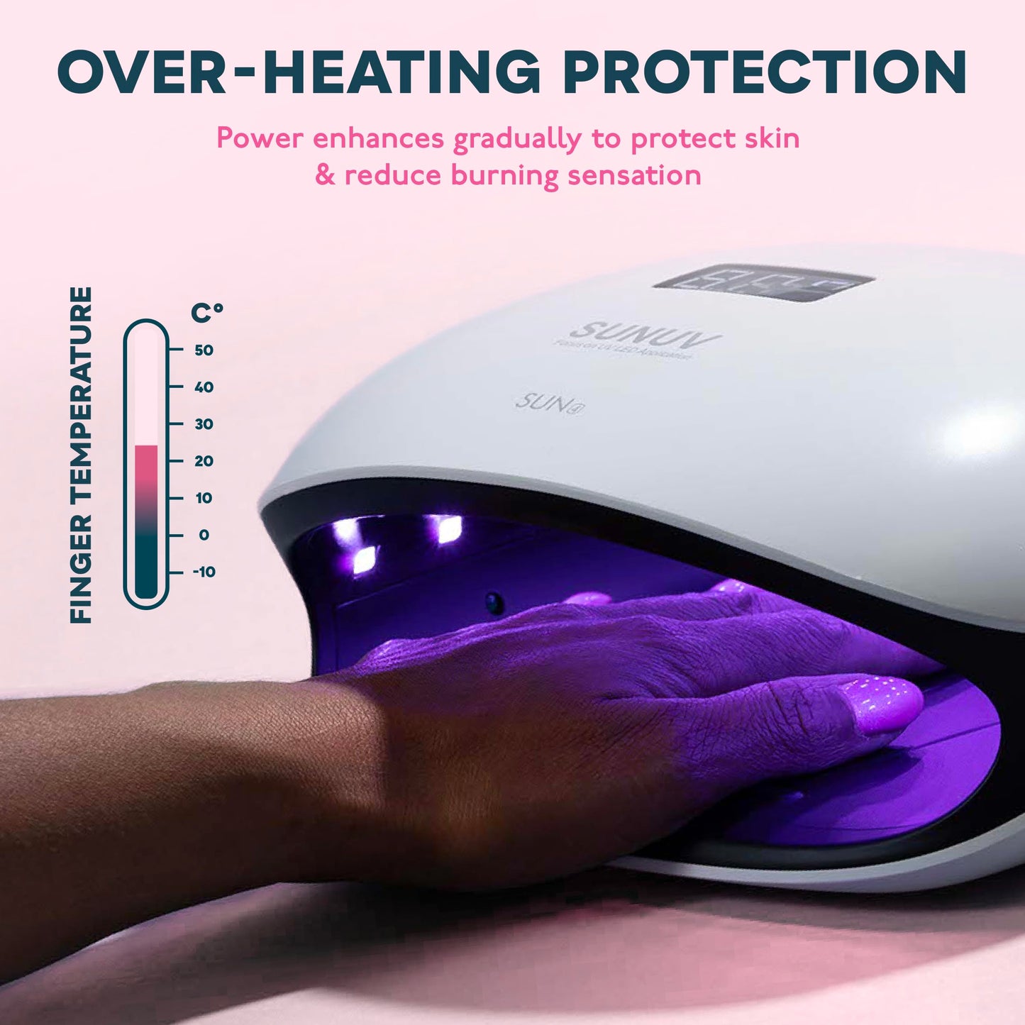 SUNUV UV LED Nail Lamp, UV Light for Nails Compatible with All Gel Polish, 36 LEDs with 4 Timer Settings, LCD Display for Home Salon (Black) Beauty and Personal Care SUNUV