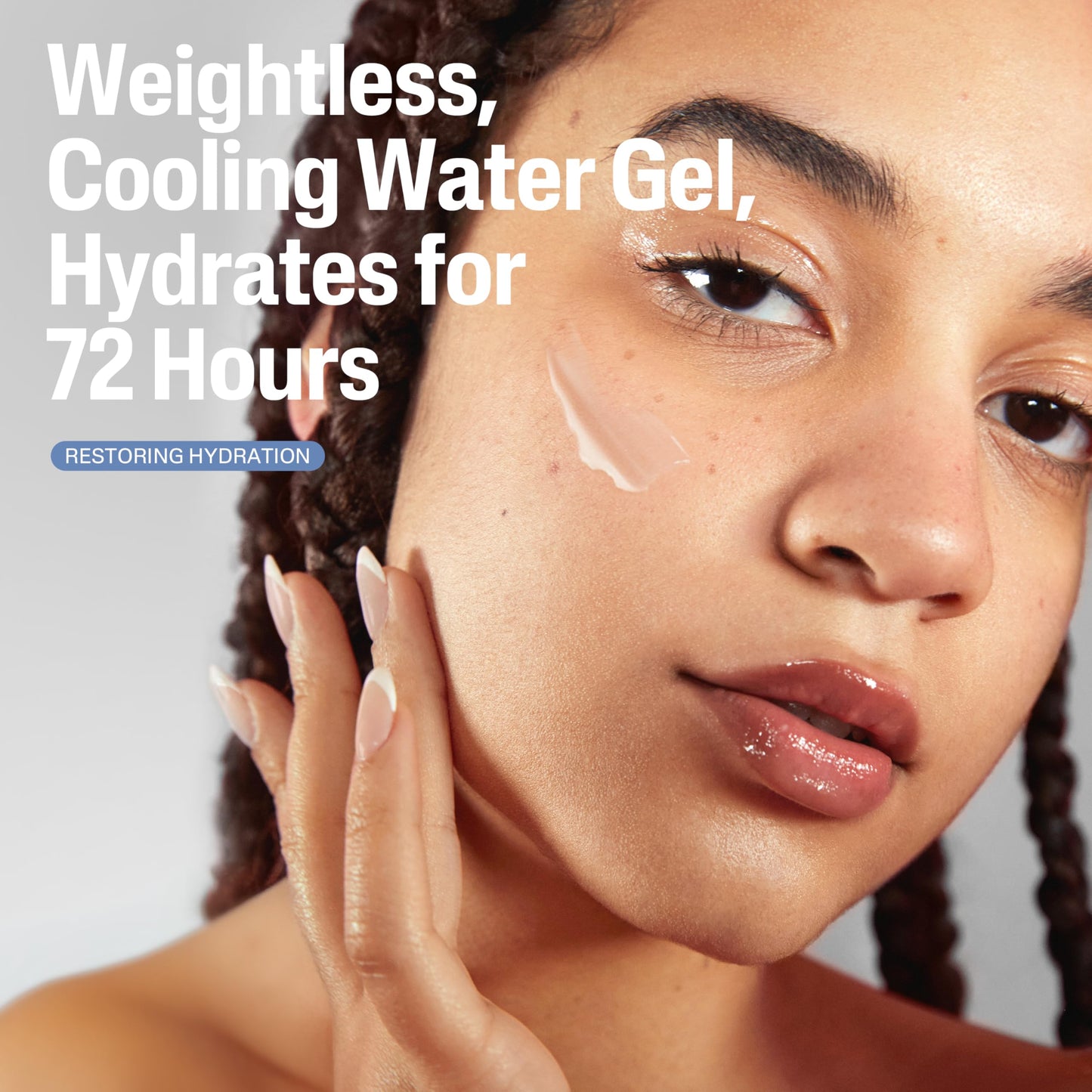 Cetaphil Deep Hydration Skin Restoring Water Gel with Hyaluronic and Polyglutamic Acid, Face Moisturizer, 72 Hour Hydration, For Dry, Dehydrated