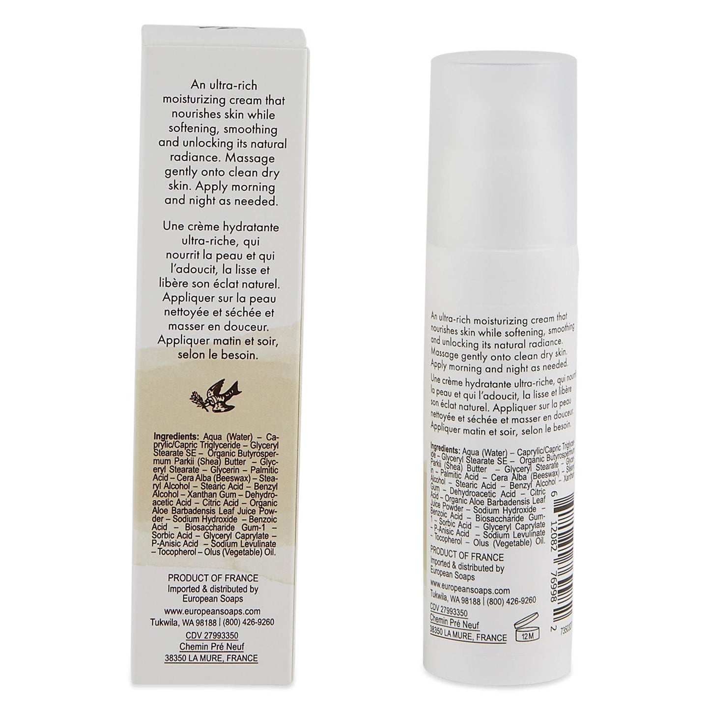 De La Terre All Natural Sensitive Skin Collection Fragrance Free, Moisturizing & Hydrating, Face Cream, 50 ML