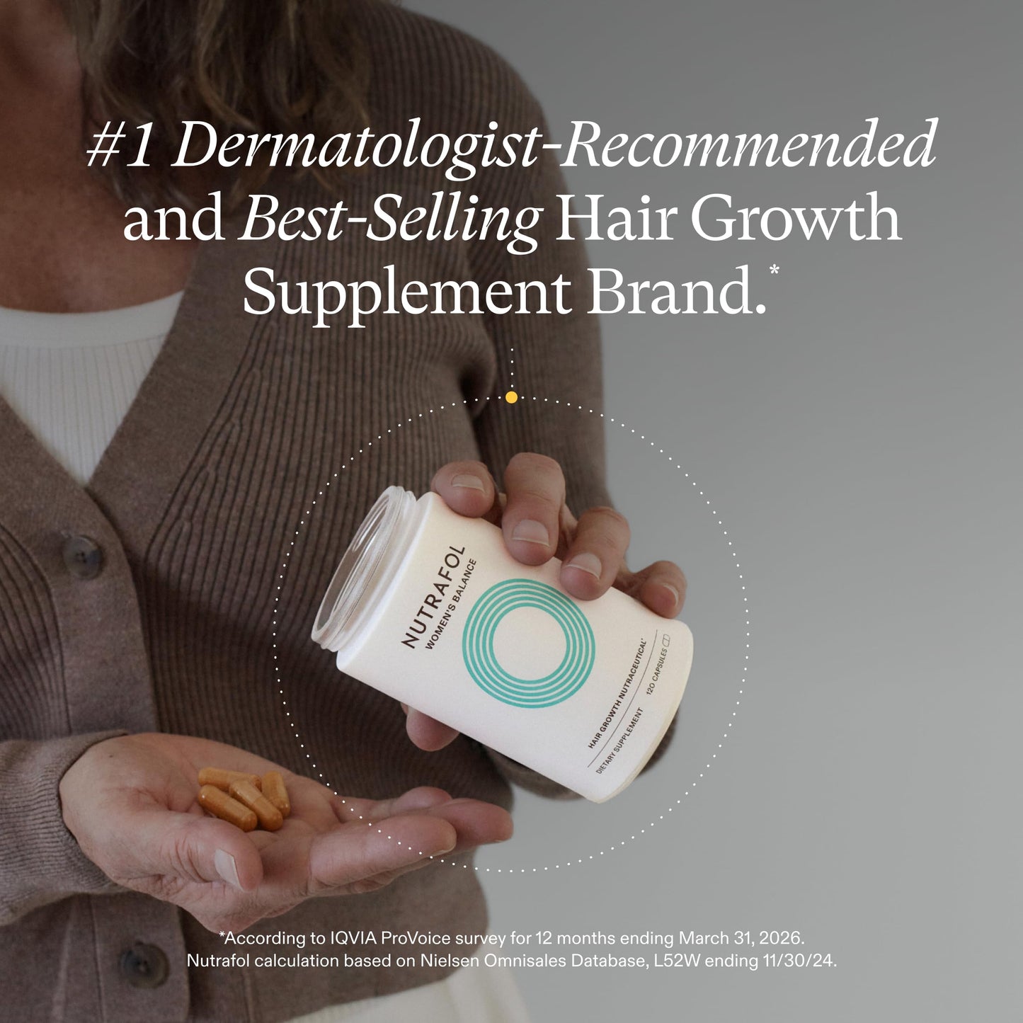Nutrafol Women's Balance Hair Growth Supplements, for Ages 45+, Clinically Proven for Visibly Thicker Hair and Scalp Coverage, Dermatologist Beauty and Personal Care Nutrafol