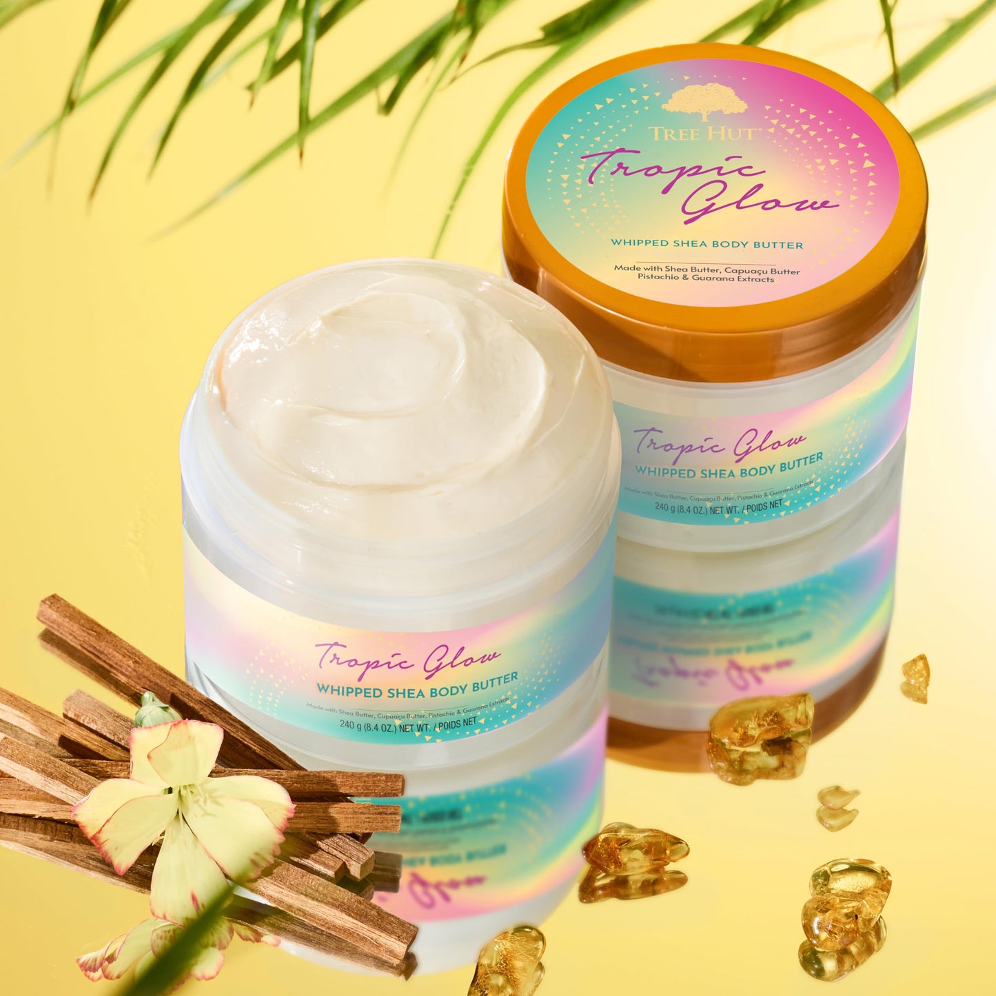 Tree Hut Tropic Glow Whipped Shea Body Butter, Hydrating & Nourishing Body Lotion with Natural Oils, Moisturizer for Soft & Smooth Skin, 8.4 Oz