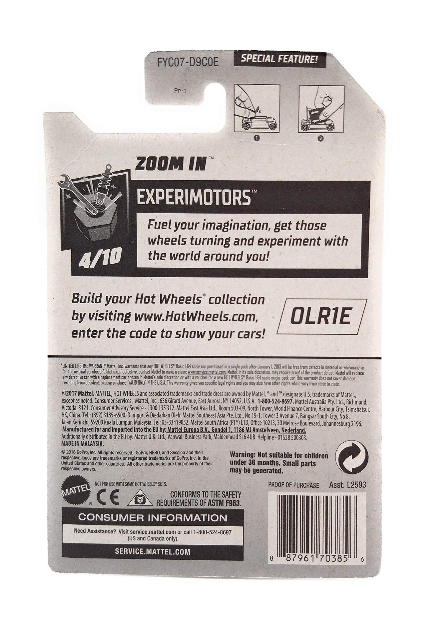 Hot Wheels EXPERIMOTORS 4/10, Green Zoom in 103/250