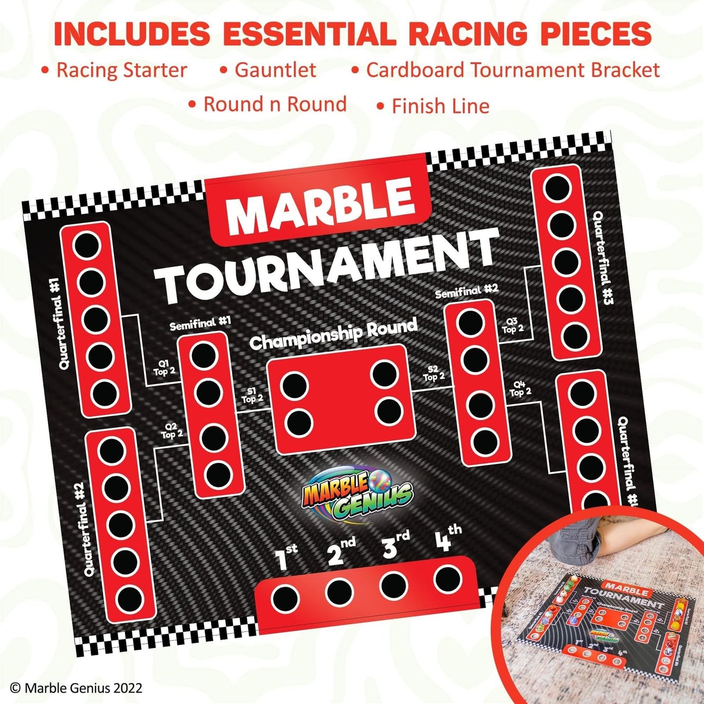 Marble Genius 200pcs Marble Run Racing Set – STEM Marble Maze Tower & Race Track Building Toy for Kids, Educational Learning Gift