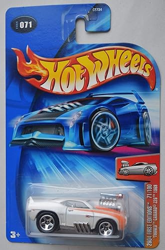 Hot Wheels 1:64 Scale 2004 First Editions, White 'TOONED Camaro Z28 1969#71