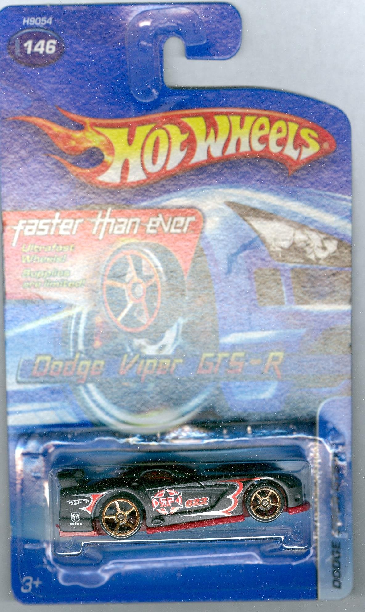 Hot Wheels 2005-146 Dodge Viper GTS-R FTE 1:64 Scale Faster Than Ever BLACK