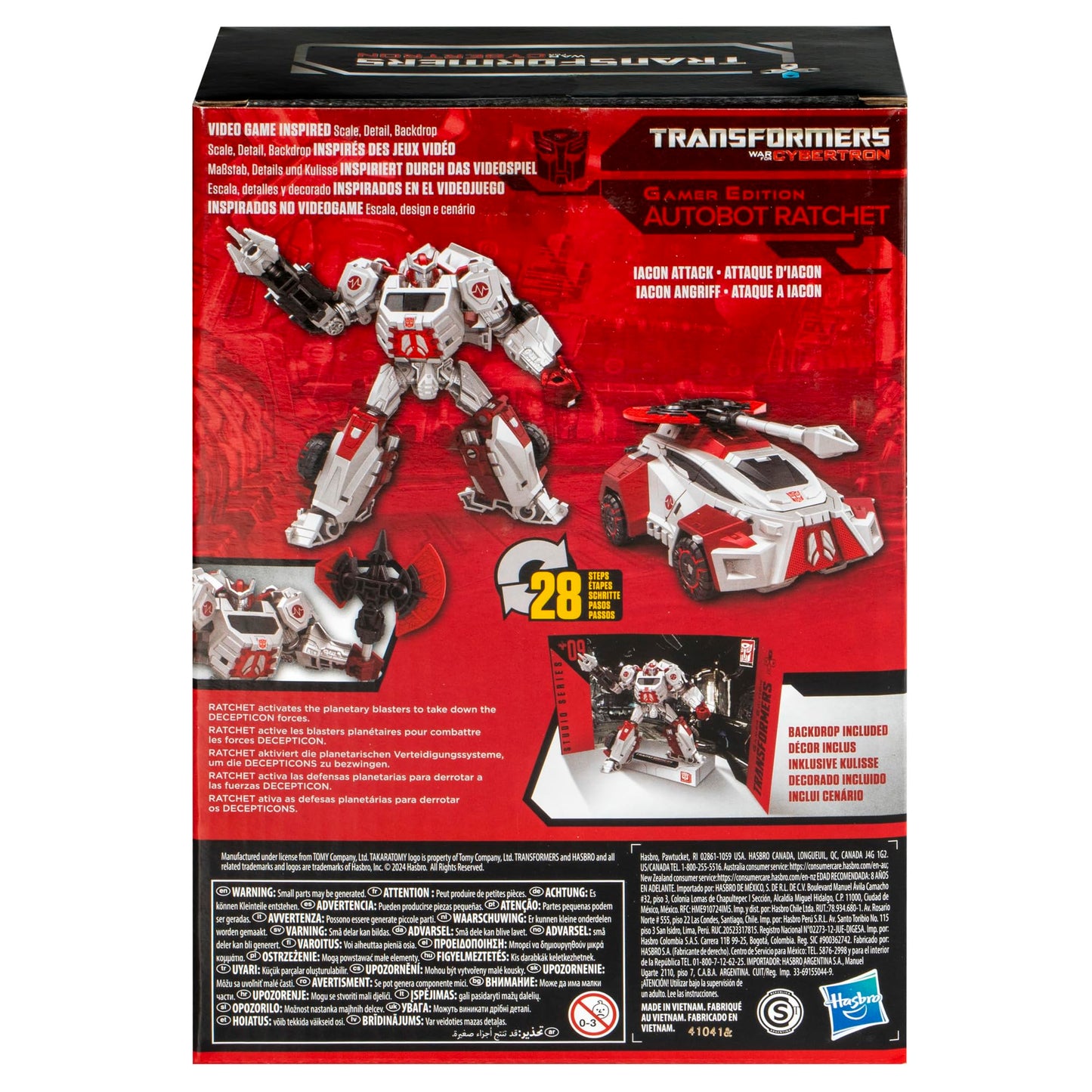Transformers Toys Studio Series Voyager Transformers: War for Cybertron 09 Gamer Edition Ratchet, 6.5-inch Converting Action Figure, 8+