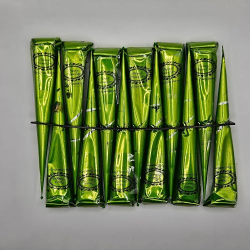 VedaSecrets Saundrya PureGlow Natural Henna Cones - 100% Organic, Ready-to-Use for Vibrant Hair Color, Pack of 6