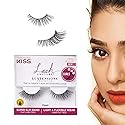 KISS Lash Couture LuXtensions Collection False Eyelashes, Flat Lash Technology, Super Slim Lash Band, Real Lash Extension Fibers, Reusable, Contact