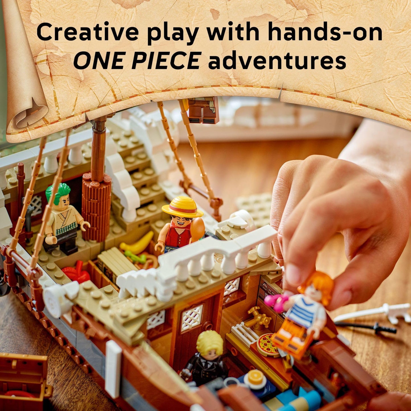LEGO ONE Piece The Going Merry Pirate Ship 75639, Adventure Building Toy with Straw Hat Crew Figures, Fun Gift for Kids Ages 10+ & Anime Fans