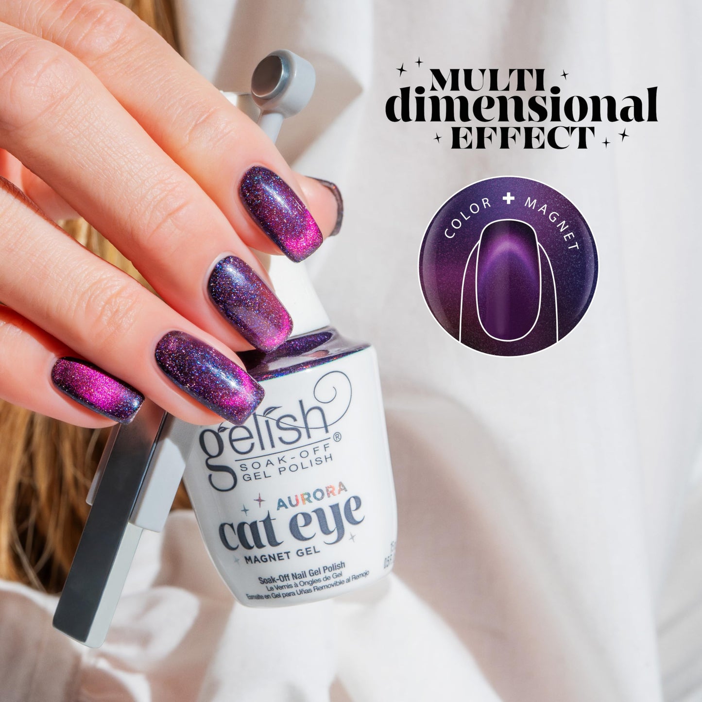 Gelish Aurora Cat Eye Reflective Magnet Gel Polish - Love at First Light, 15mL Beauty & Personal Care Gelish