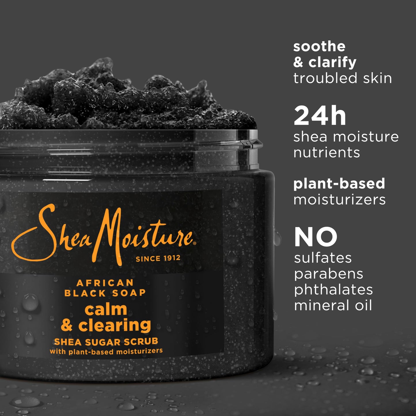 SheaMoisture Sugar Body Scrub African Black Soap for healthy, glowing skin African black soap with 24h shea moisture nutrients 12 oz Beauty & Personal Care Shea Moisture