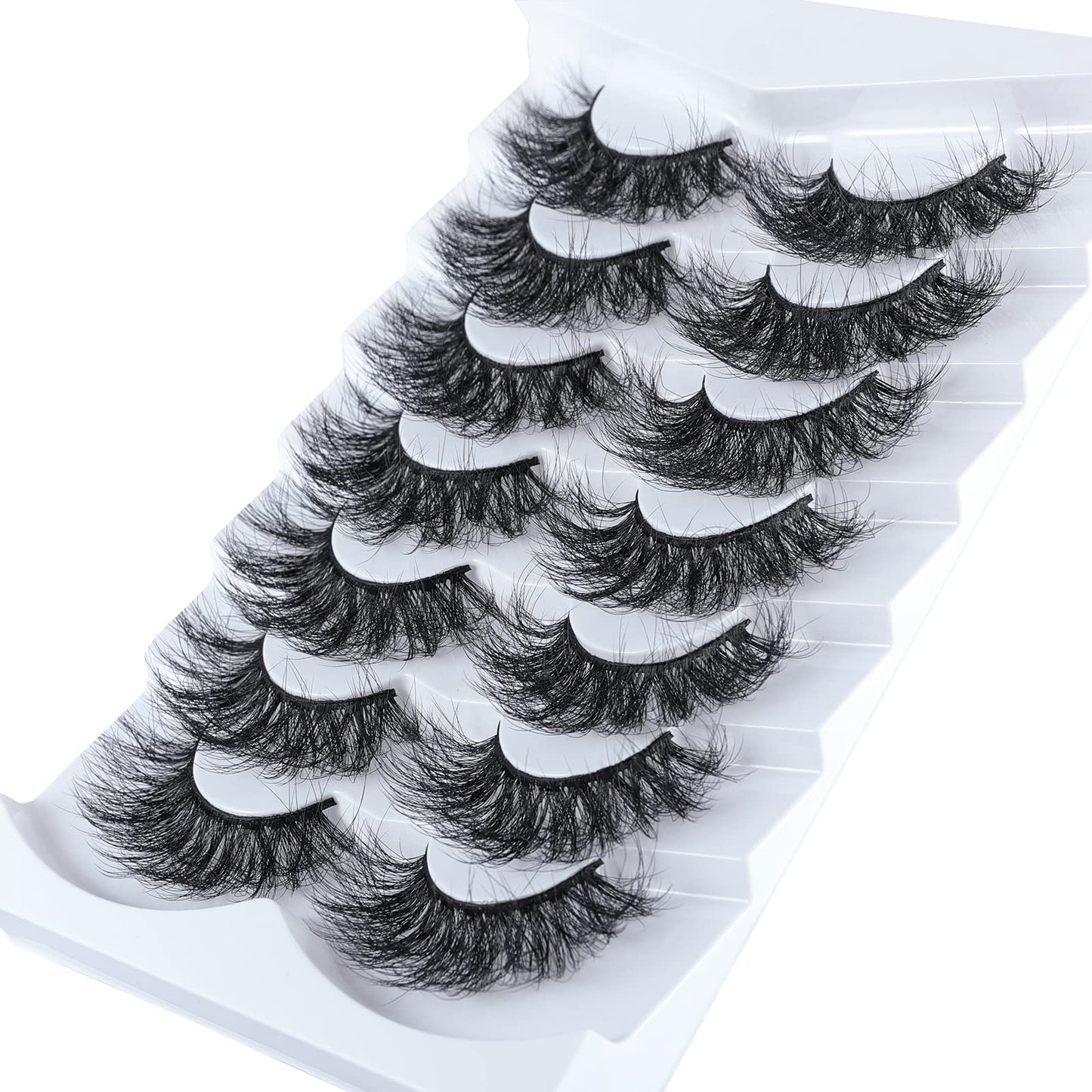 Mebver False Eyelashes Cat Eye Lashes Faux Mink Lashes Natural Look Fluffy Wispy Lashes That Look Like Extensions Pestañas Postizas D Curl Lash Strips