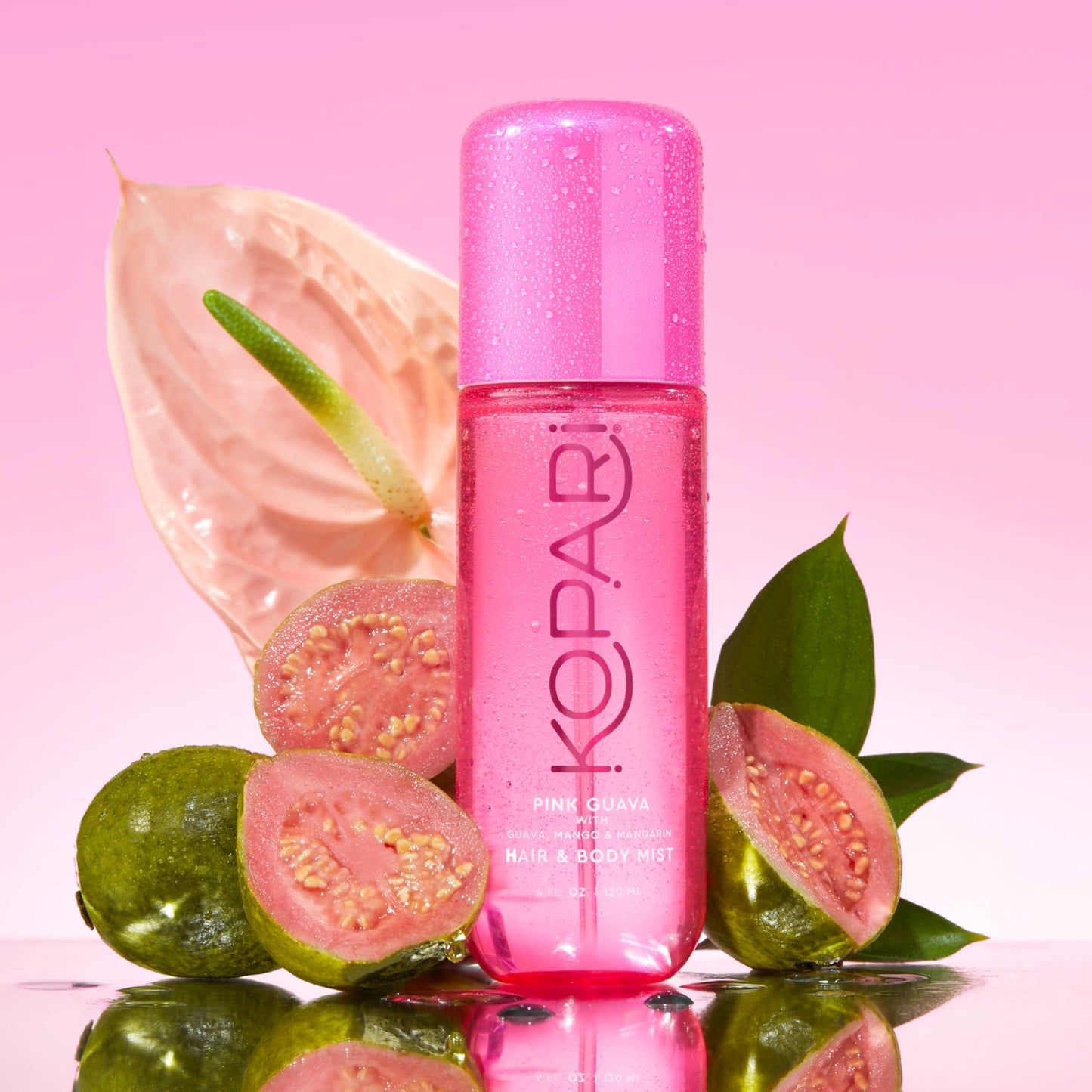 Kopari Pink Guava Hair & Body Mist - Guava, Mango, Mandarin, Coconut, Vanilla & Sandalwood Scent, Long-Lasting Clean Fragrance Spray, Vegan &