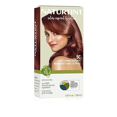 Naturtint 5C Light Copper Chestnut Permanent Hair Color (Pack of 1), Ammonia Free, Vegan, Cruelty Free, up to 100% Gray Coverage, Long Lasting Results