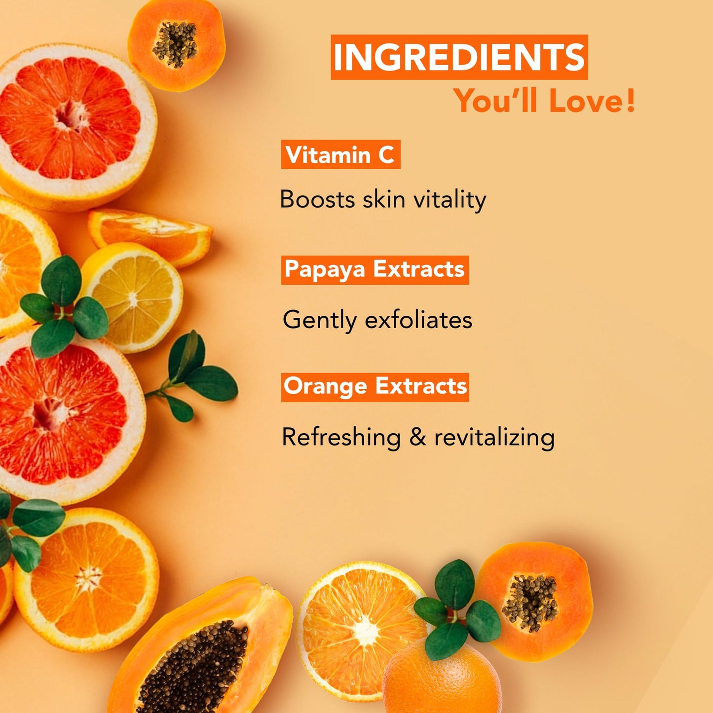Botanic Hearth Vitamin C Foaming Face Wash With Papaya & Orange | Extracts Built|In Silicone Brush | For Cleansing & Glowing Skin | Paraben & Sulphate