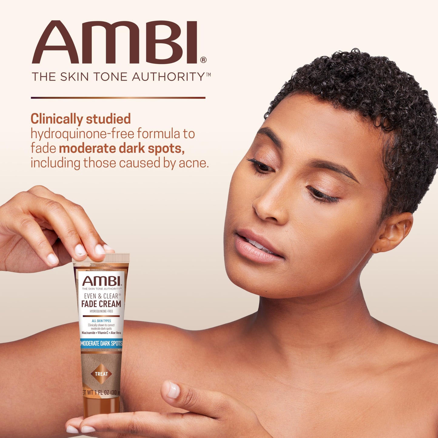 Ambi Even & Clear Fade Cream, Hydroquinone-free, Hyperpigmentation Treatment, Dark Spot Corrector, Results In As Little As 4 Weeks, Niacinamide, Aloe Beauty and Personal Care Ambi