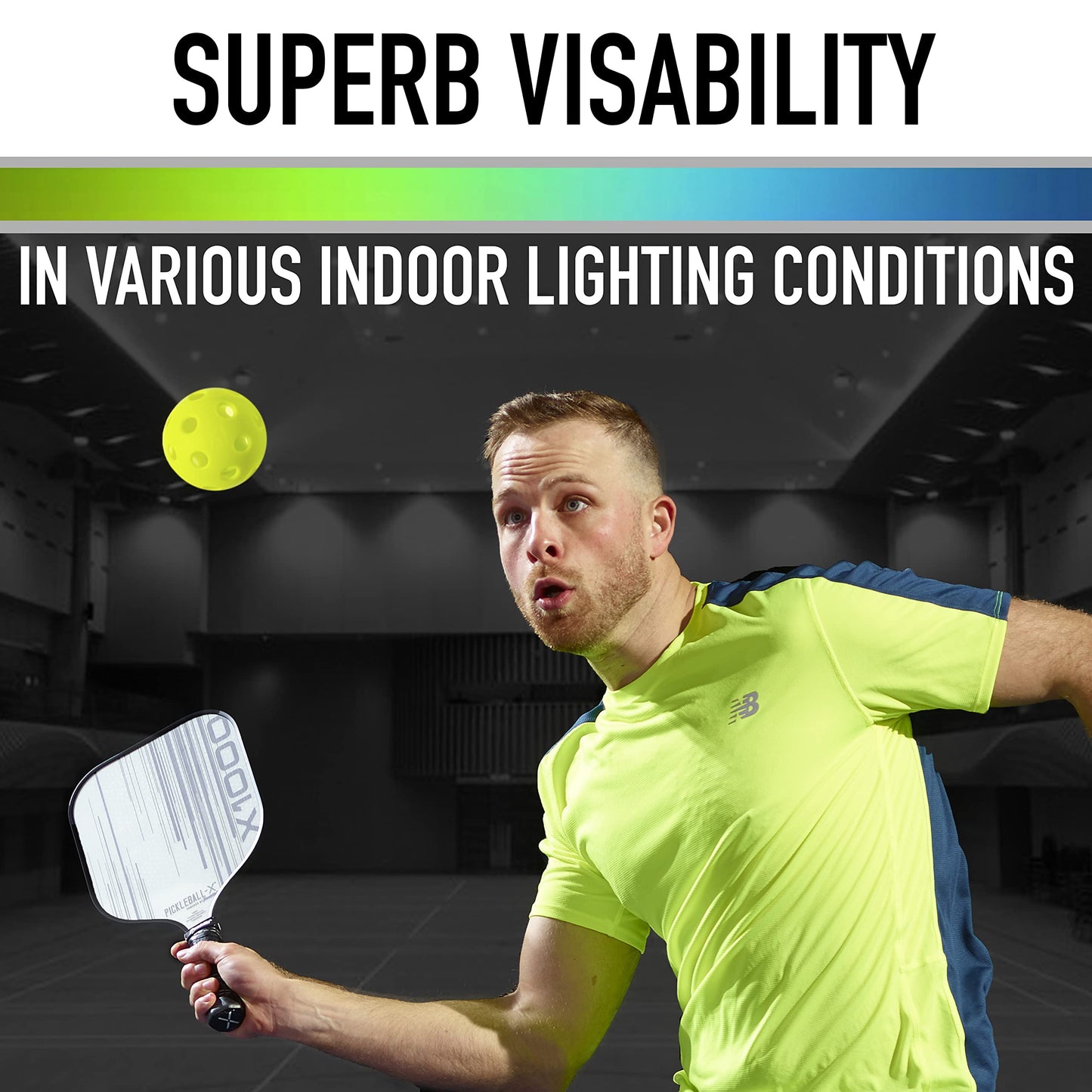 Franklin Sports X-26 Indoor Pickleballs - Indoor Court Balls - USA Pickleball (USAPA) Tournament Approved - 12 Pack Inside Balls - Lime Green