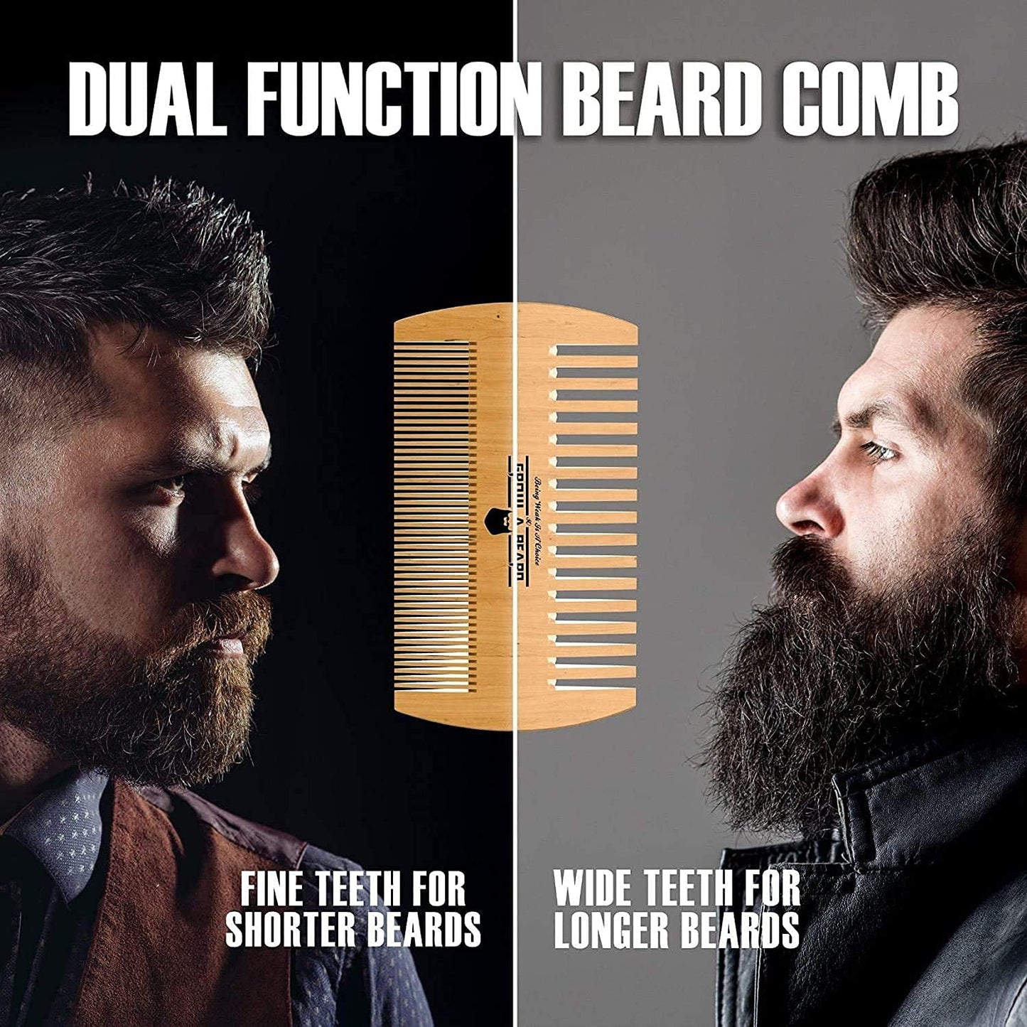 Beard Brush, Beard Comb, Beard Oil, & Beard Balm Grooming Kit for Men's Care, Travel Facial Hair Set for Growth, Styling, Shine & Softness, Great