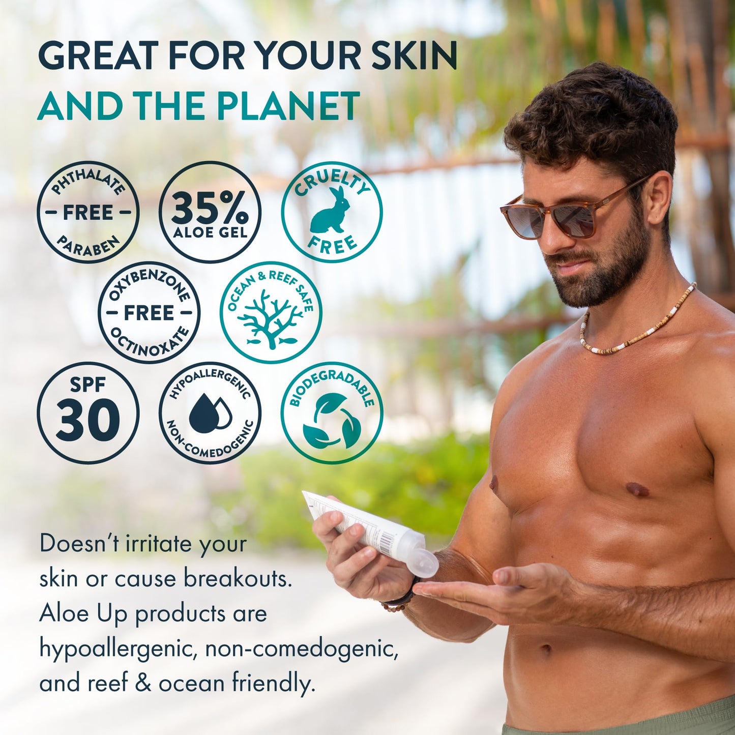 Aloe Up White Collection Sunscreen Spray SPF 30 | Broad Spectrum Sunscreen Mist for Face and Body | Aloe Vera Gel Water Resistant up to 80 Minutes |
