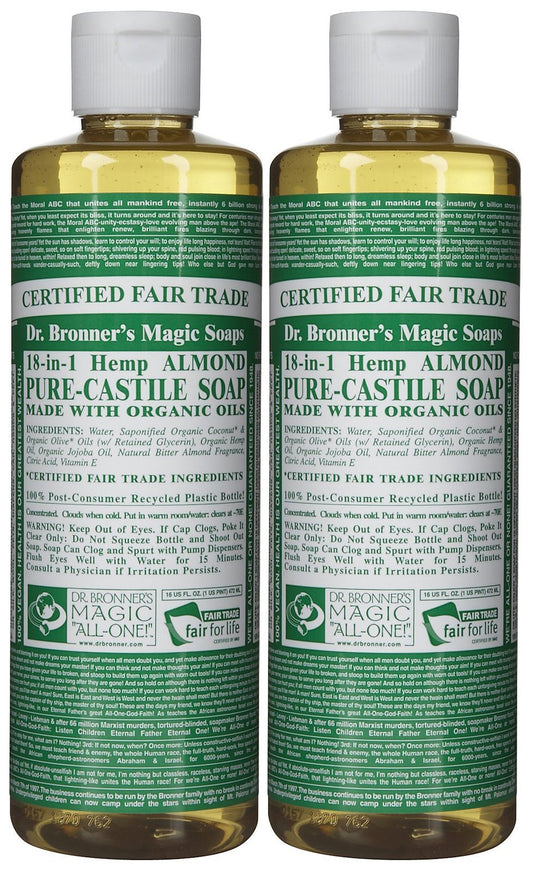 Dr Bronners Magic Soap All One Csal16/76116 16 Oz Almond Dr. Bronner'S Pure Castile Liquid Soaps Beauty & Personal Care Dr. Bronner's