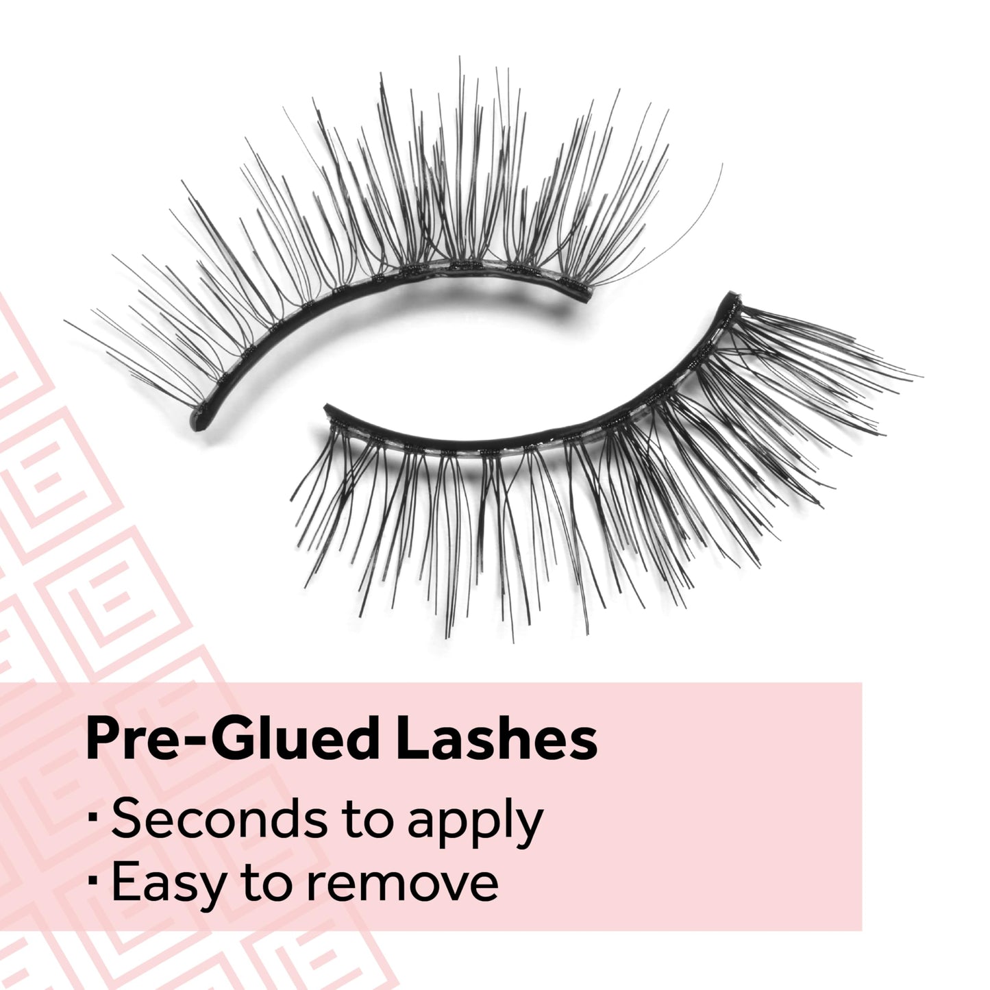 Eylure Press On Pre-Glued False Eyelashes, Light & Wispy Accent Lash, No. 003, Twin Pack