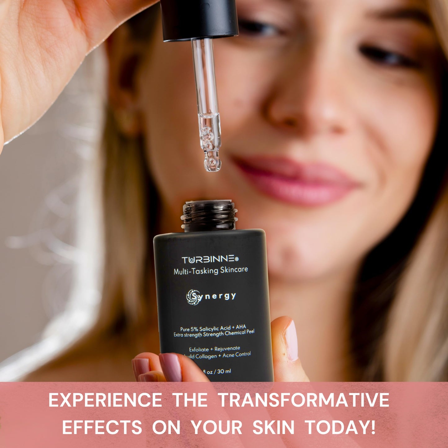 (2 Pack) Turbinne Synergy Multi-Tasking Extra Strength Chemical Peel. Pure 5% Salicylic Acid + AHA. Best For Exfoliate, Rejuvenate, Rebuild Collagen