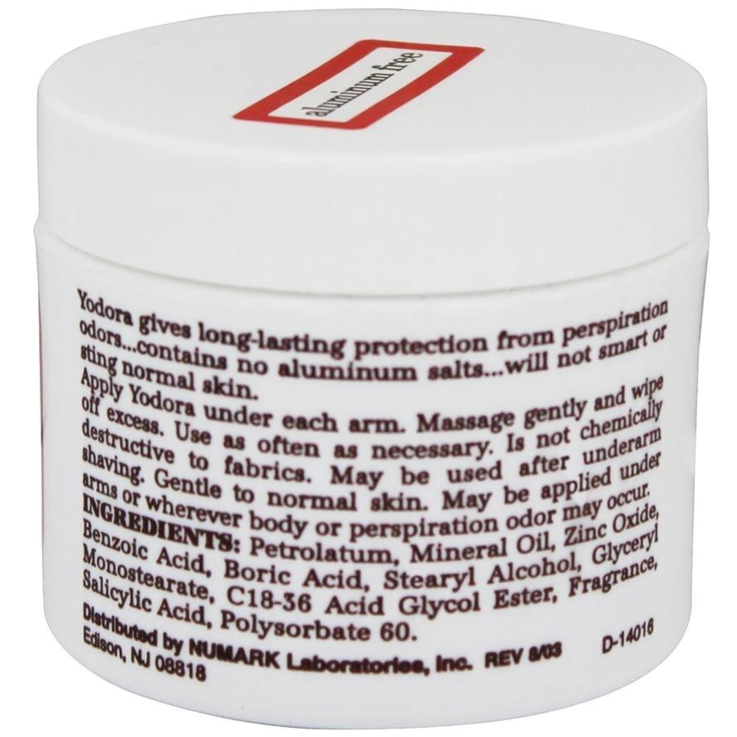 YODORA DEOD CREAM JAR 2 OZ