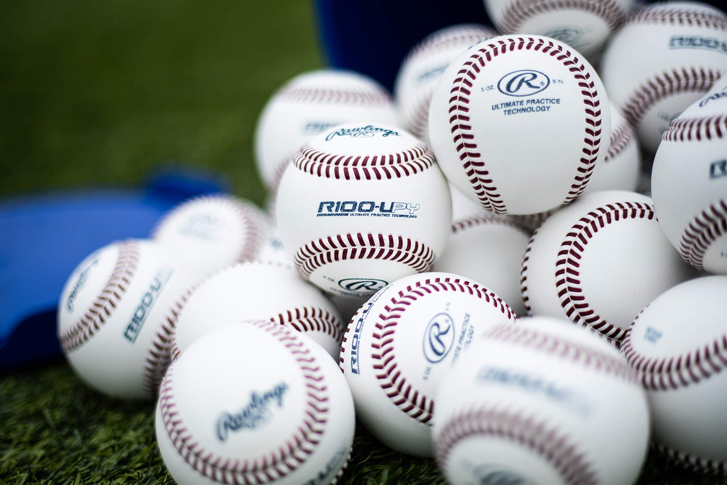 Rawlings | ULTIMATE PRACTICE TECHNOLOGY Baseballs | R100-UPY | Youth/14U | 6 Gallon Bucket | 30 Count