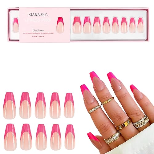 KIARA SKY PROFESSIONAL NAILS XPRESS PRO 100% ACRYLIC PRESS ON NAILS (Over Pinker) Beauty & Personal Care KIARA SKY