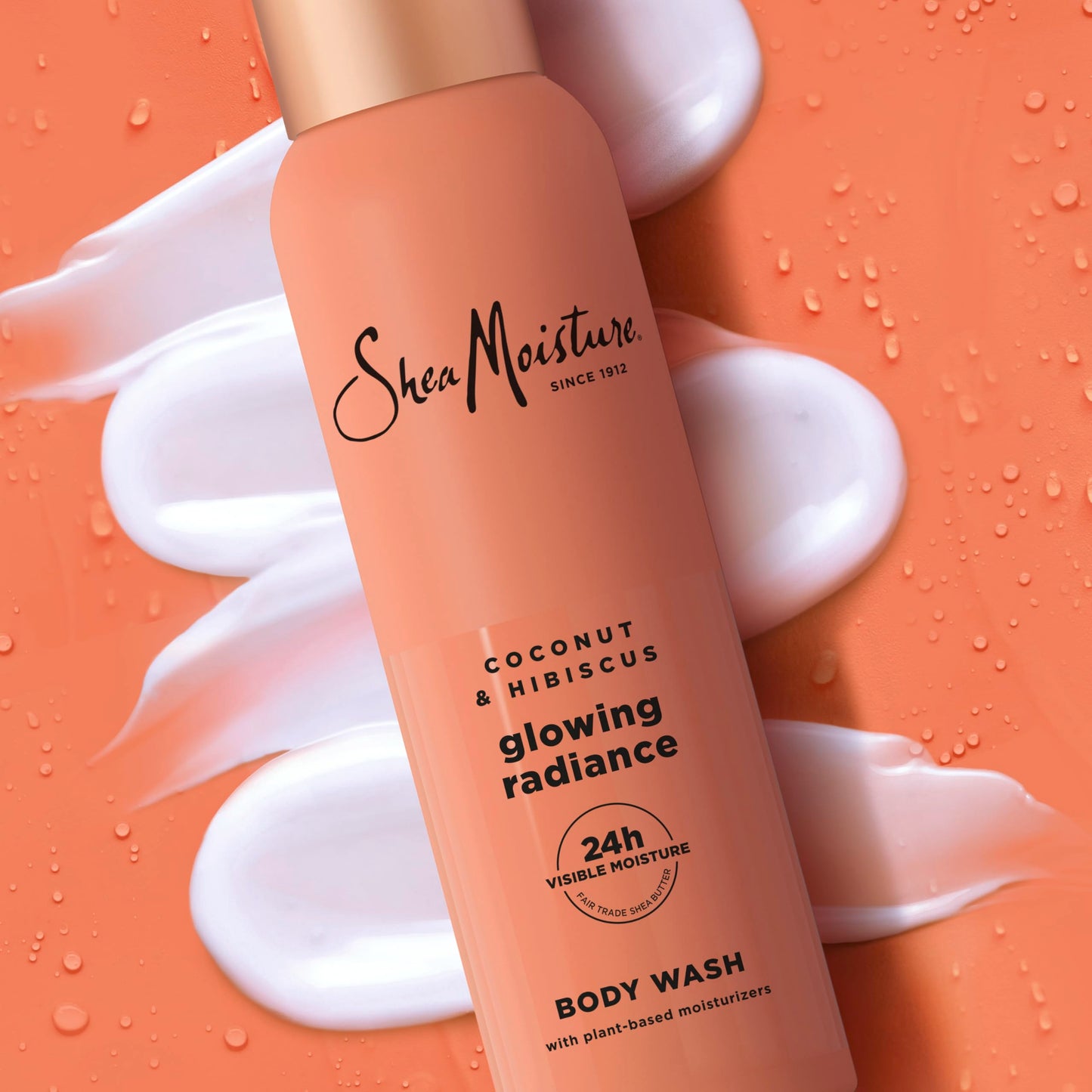 SheaMoisture Coconut Hibiscus Body Wash Glowing Radiance Glowing Radiance body wash for 24H Visible Moisture for Healthy, Glowing Skin 18 oz