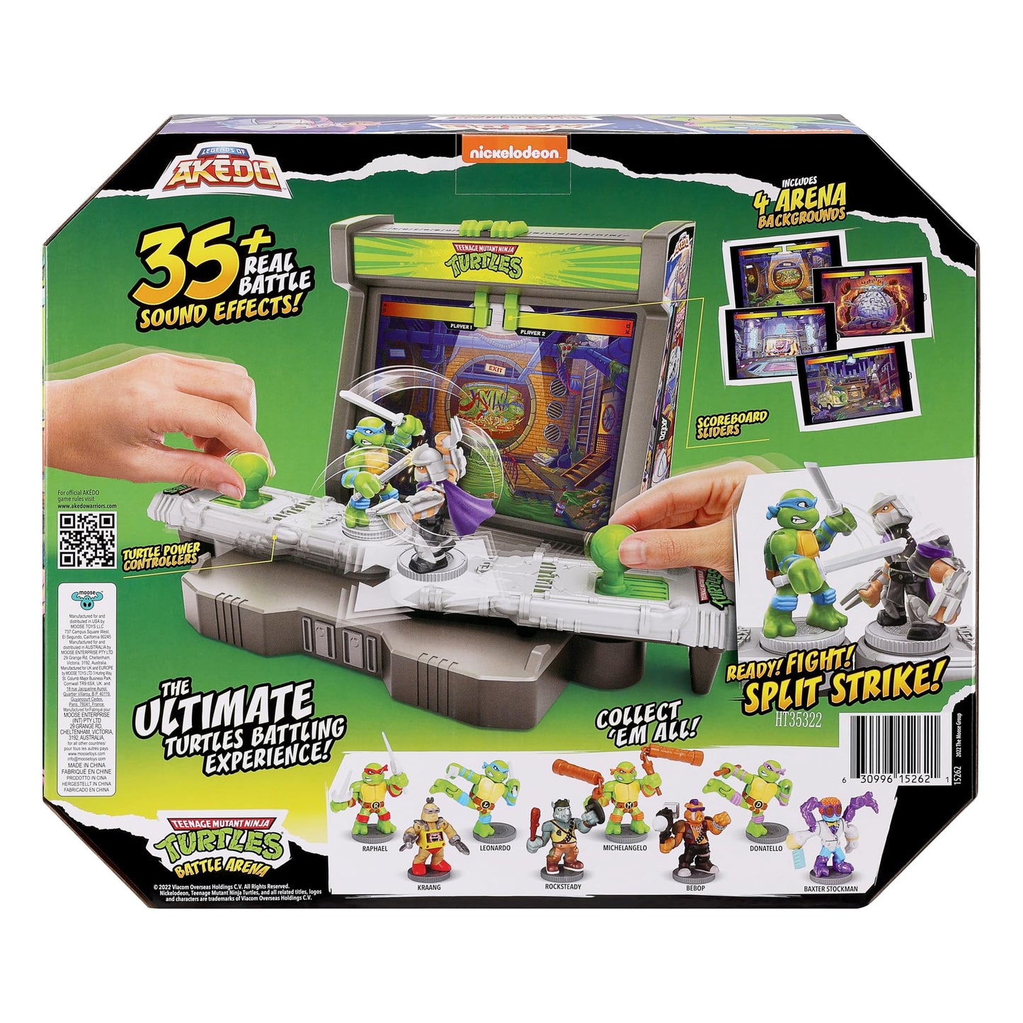 Legends of Akedo Teenage Mutant Ninja Turtles Battle Arena with 35+ Battle Sound Effects and 2 Exclusive Battling Mini Warriors - Leonardo and…