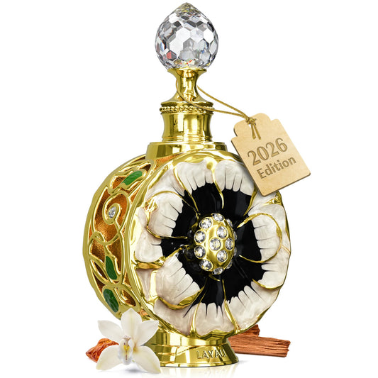 Swiss Arabian Layali Noir - Arabian Perfume Oil Fragrance with Cognac, Vanilla and Tonka - Luxury Products From Dubai - Long Lasting & Addictive Beauty & Personal Care Swiss Arabian