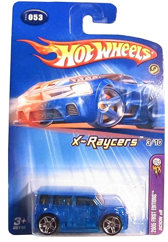 2005 Hot Wheels Kmart Exclusive First Editions X-Raycers Scion xB Transparent Blue #2005-053