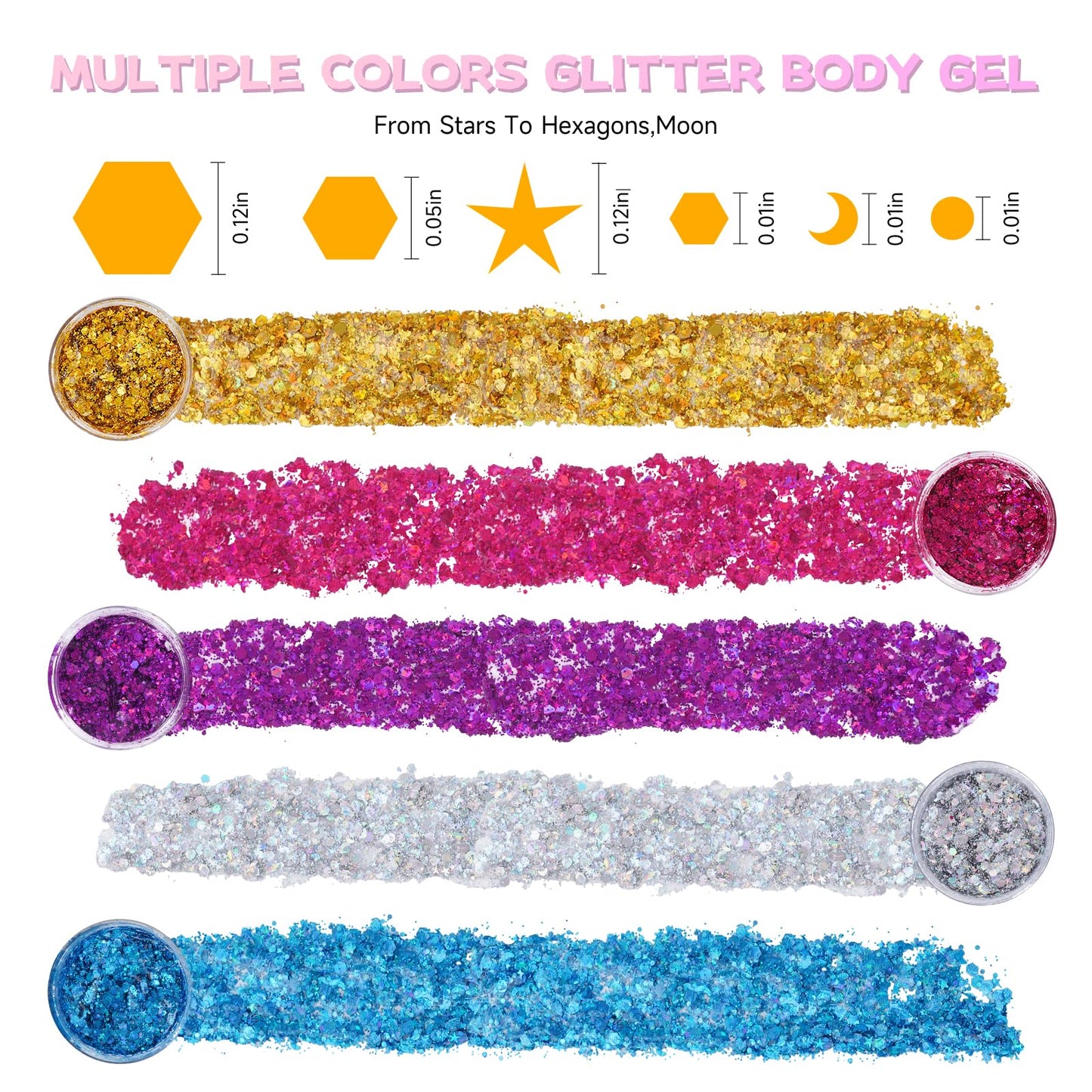 Blue Face Body Glitter,Mermaid Sequins Makeup Glitters Face Paint, Chunky Sparkling Glitter Gel for Women,Holographic Chunky Sequins Glitters for Eye