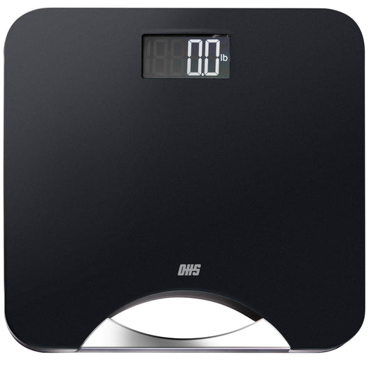 Optima Home Scales Si-400 Silhouette Bathroom Weight Scale, Black