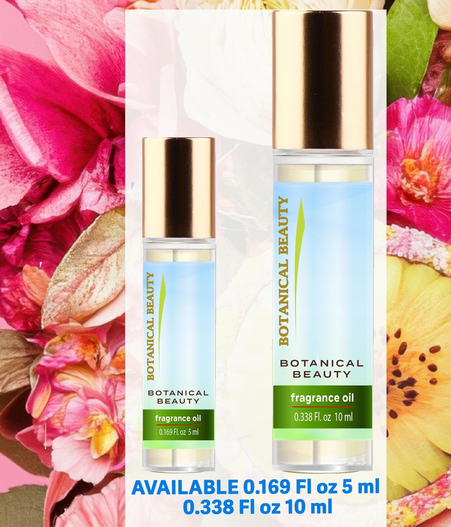 Botanical Beauty' FRAGRANCE OIL ROLL-ON 0.169 FL OZ (5 ML) Rollerball Perfume, Alcohol-Free, Long Lasting an exclusive luxury scent with Pink Sugar