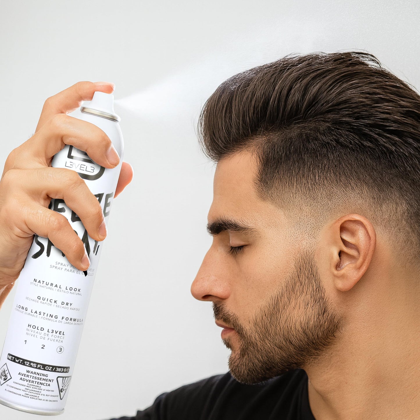 L3 Level 3 Hair Spray - Long Lasting and Strong Hold Hair Spray (12.95 Oz)