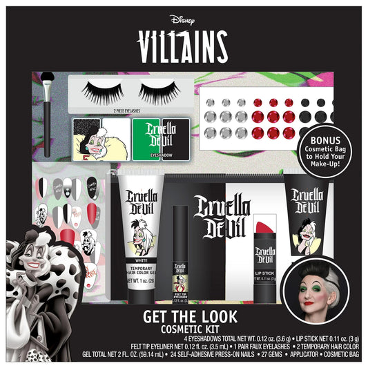 Disney Get The Look Cosmetic Kit Cosplay Halloween Costume Makeup Choose Cruella, Ariel. Jack Skellington (Cruella) Beauty & Personal Care Disney