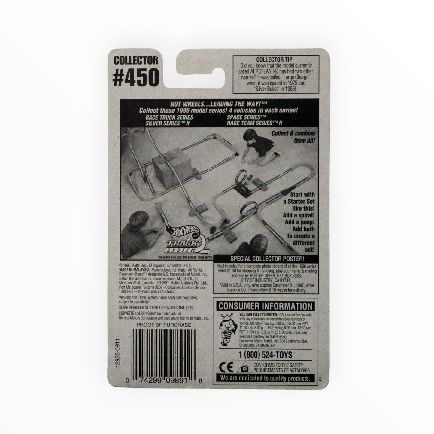 Hot Wheels White Corvette Stingray 1996 Chevy Corvette Stingray on Blue Card 1:64 Scale Collectible Die Cast Metal Toy Car Modell #450