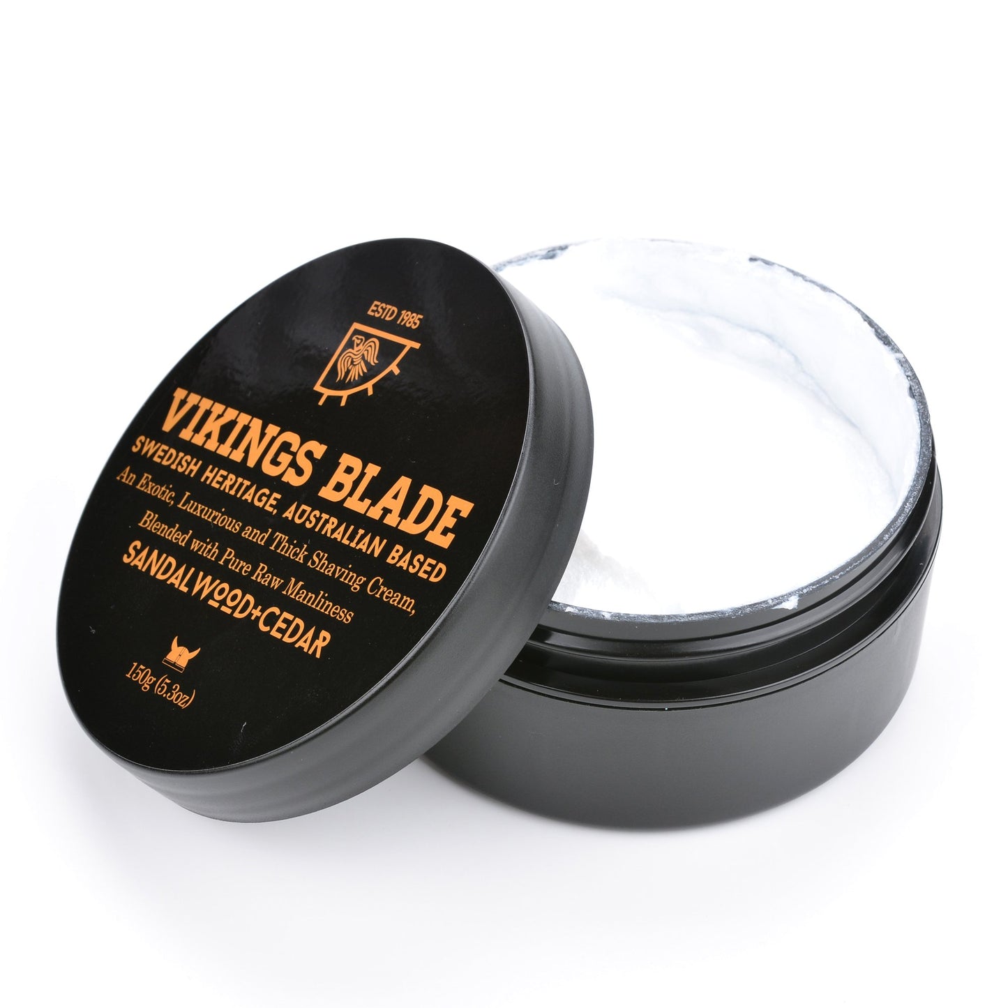 VIKINGS BLADE Luxury Shaving Cream, Sandalwood & Western Red Cedar, Silky Buttery Smooth, Surfactant Base. Refreshing, Clean, Close, FOAMING Shave Beauty and Personal Care Vikings Blade